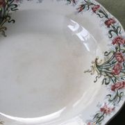Soup plates x4, Onnaing, Guirlande model, 19th century