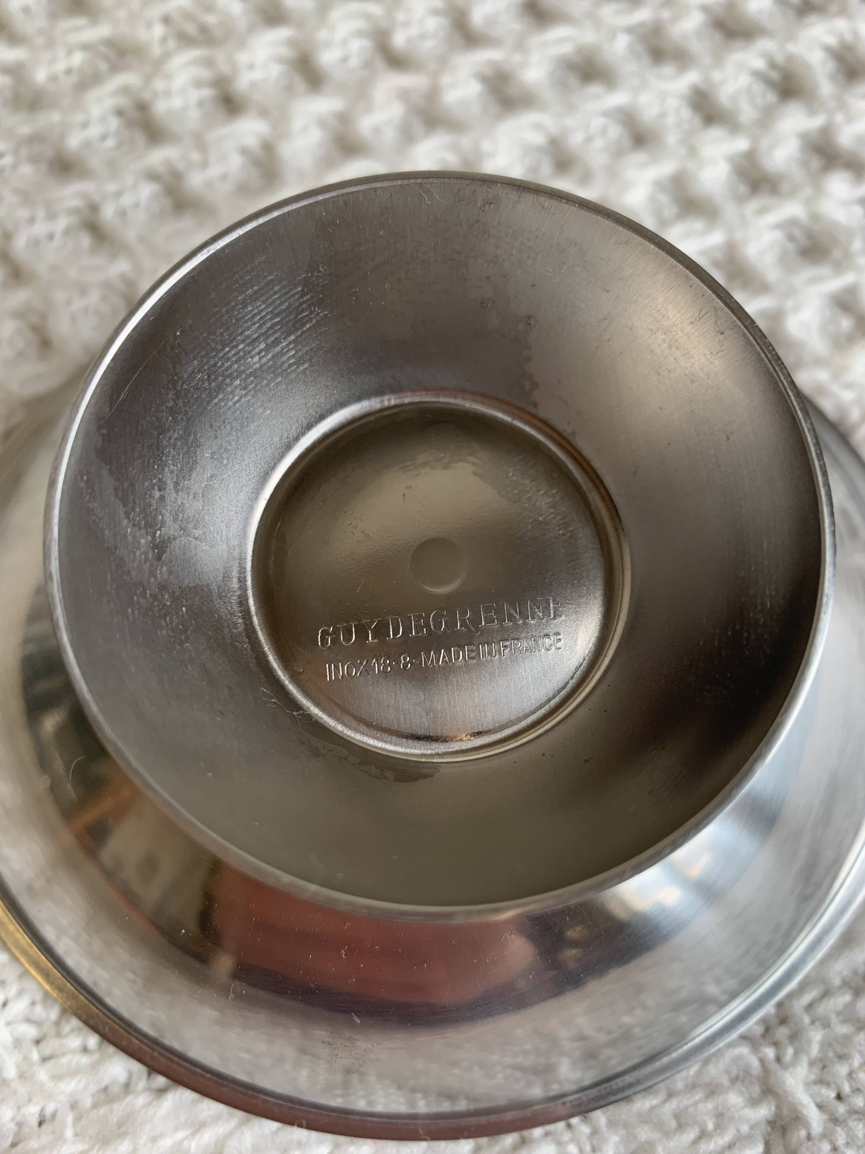 Coupelles à glace vintage en inox Guy Degrenne