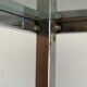 Vintage chrome side table with s smoked glass top
