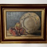 Oil on canvas - still life - signed Leonie de Bailleul