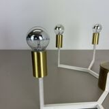 Large brass italian cubic sputnik ceiling light flush mount, italy, 1960s