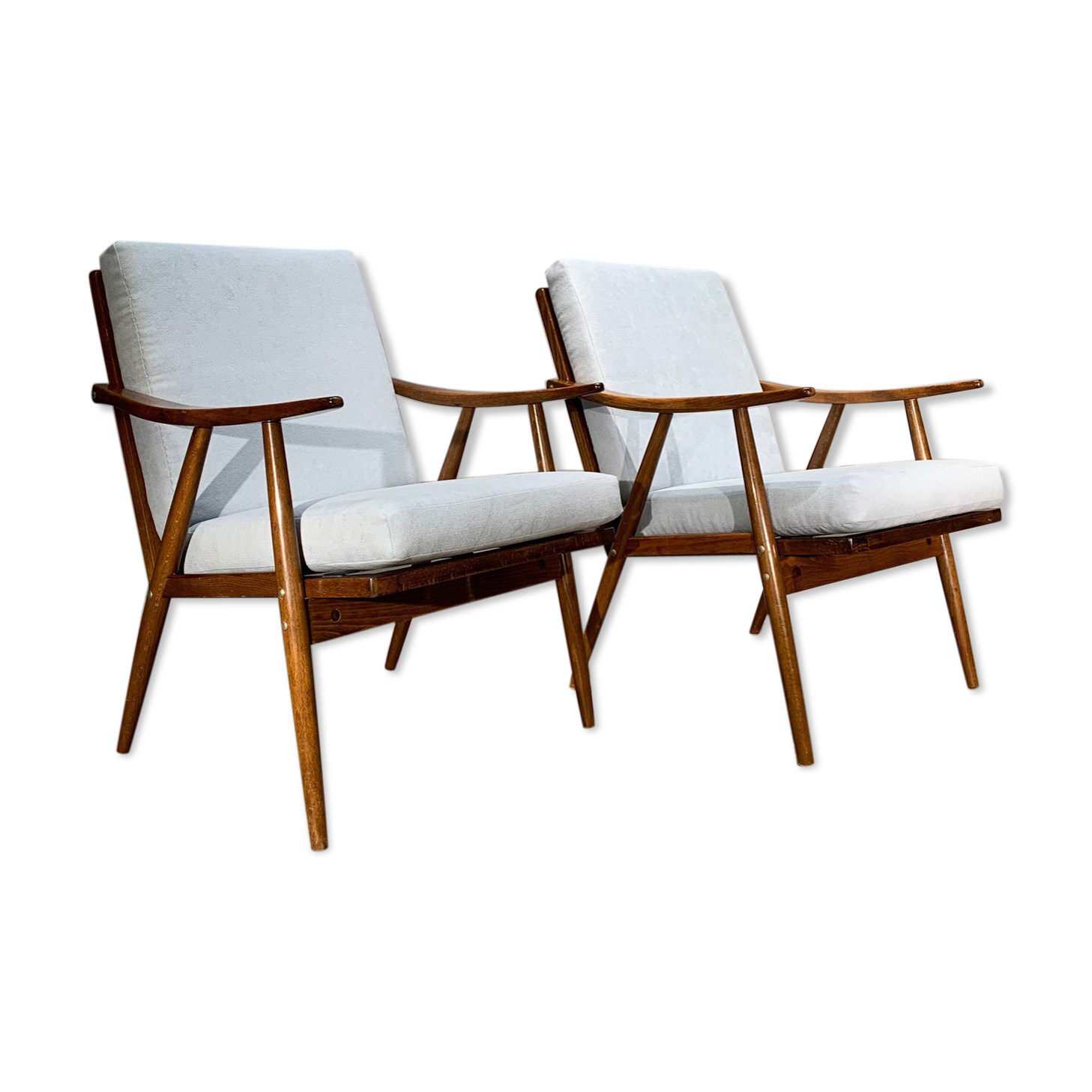 Pair of Thonet armchairs, Czechoslovakia, 1960s