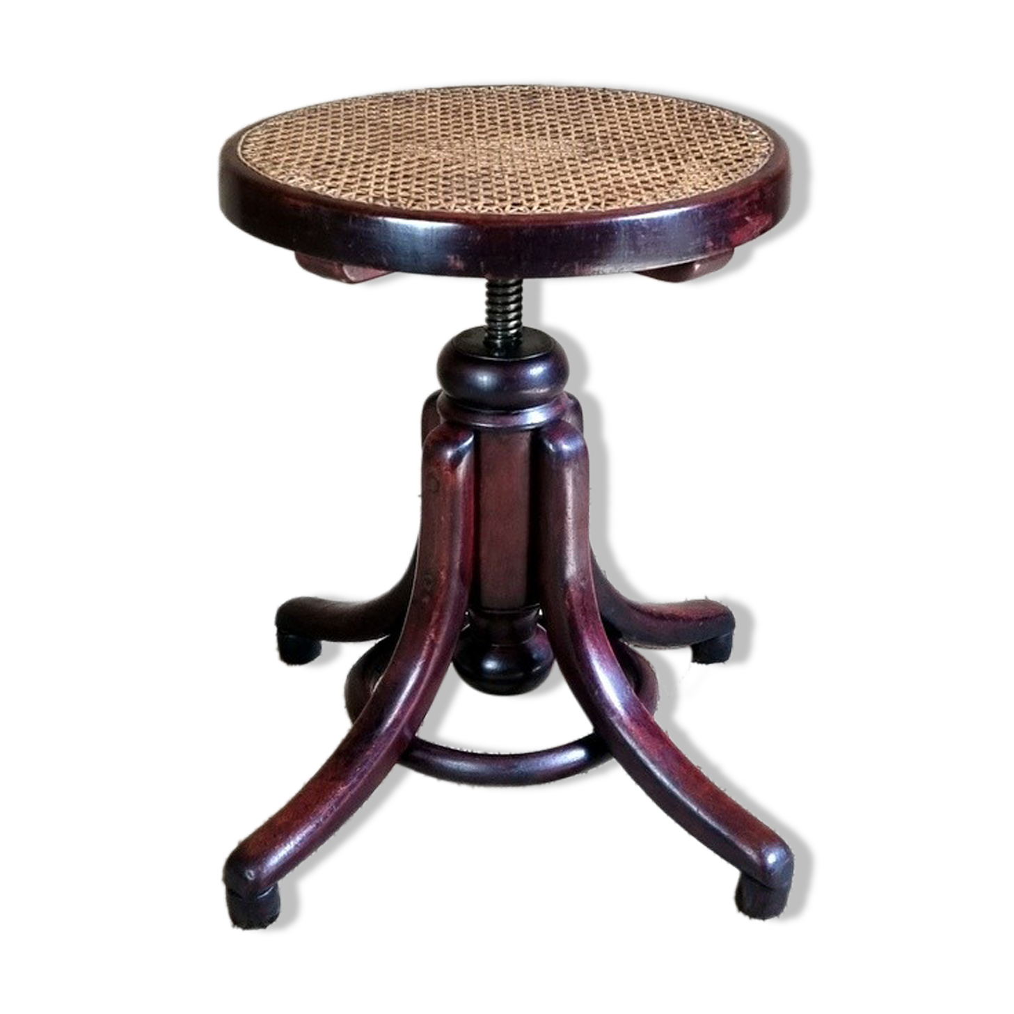 Bistro stool with screw and piano Thonet 1895-1910 ca