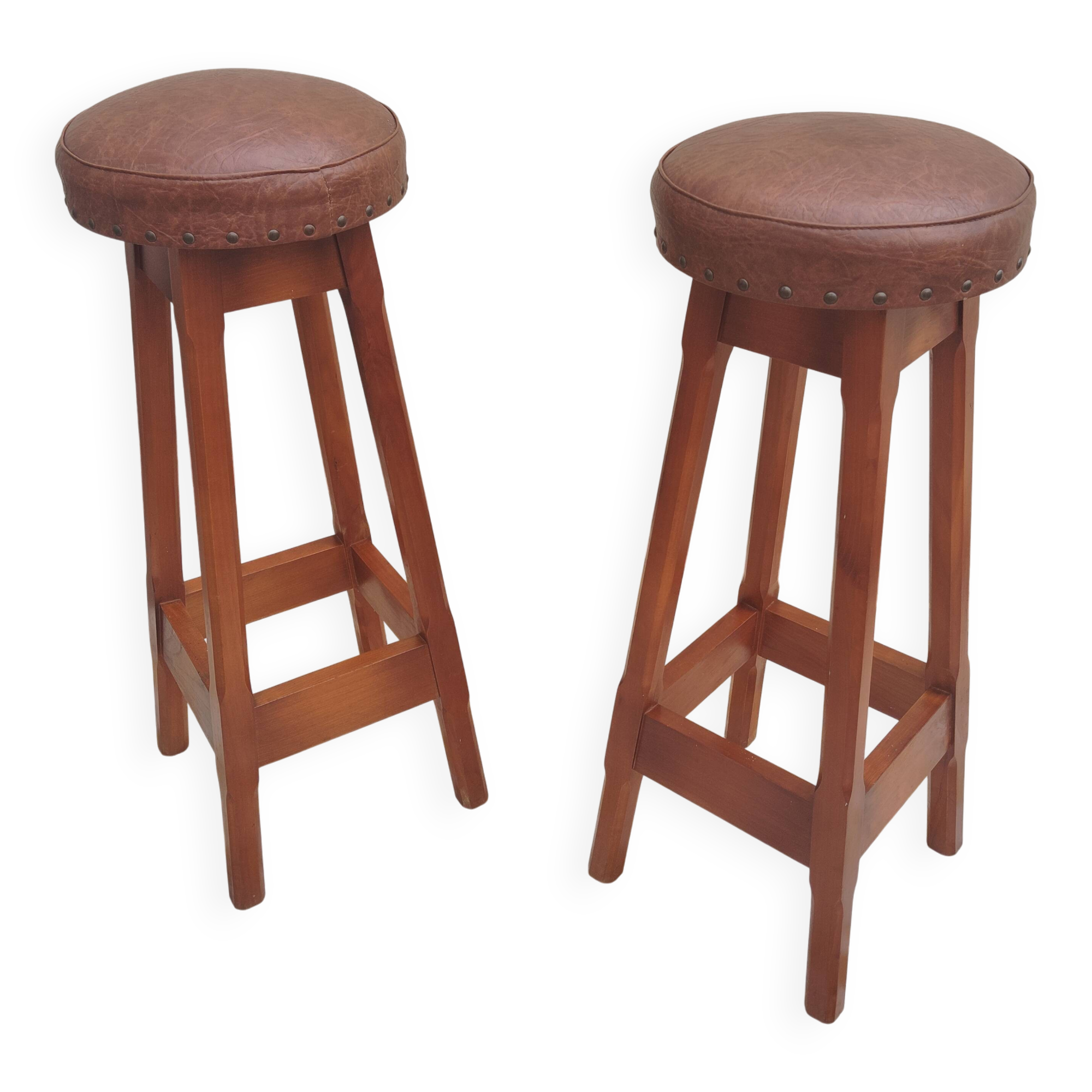 Paire de tabourets de bar vintage