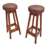 Paire de tabourets de bar vintage