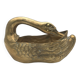Vintage swan pocket emptier cachepot in gilded brass