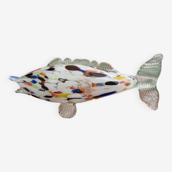 Glass fish paperweight