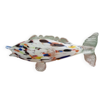 Glass fish paperweight