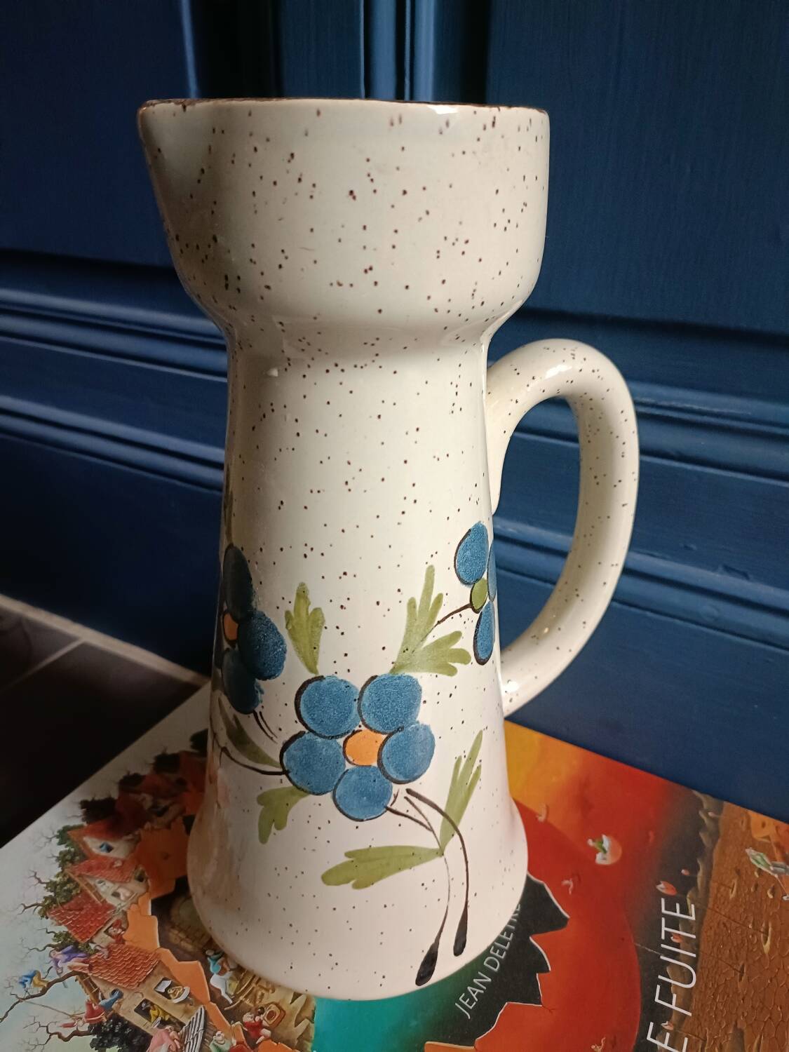 St. Clement blue flower pitcher