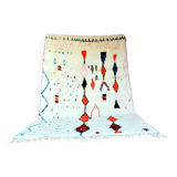 Moroccan Berber rug Azilal 282 x 182 cm New White/Orange