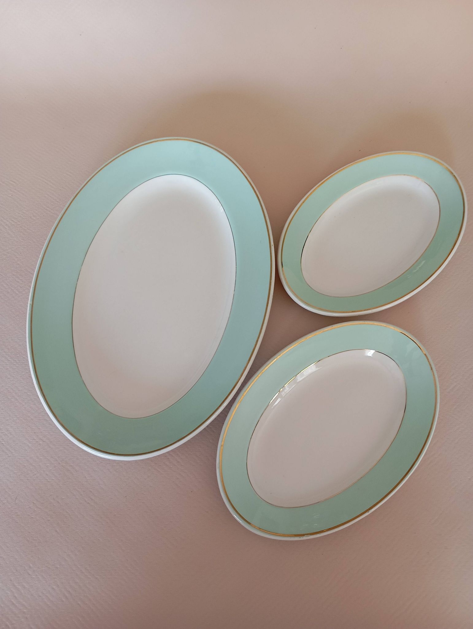 Plat ovale et raviers "Meudon" K&G Lunéville