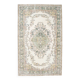 6x10 Beige & Green Geometric Pattern Anatolian Vintage Rug, 185x296 Cm