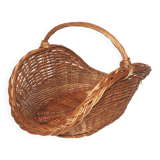Large rattan log basket