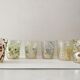 Set of 6 murano glasses acqua "goto" "murrisa" in murano glass unique piece