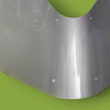 Vintage magazine rack in painted metal and wooden balls - minimalist design