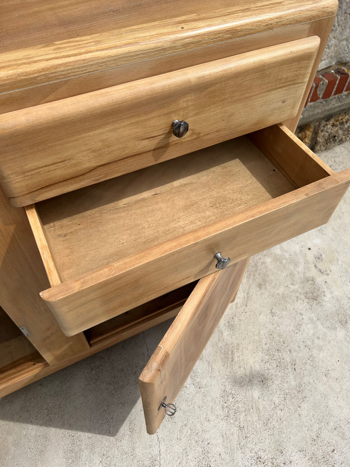 Vintage wooden sideboard cabinet