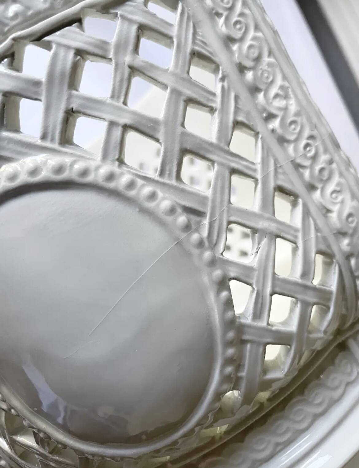 Openwork planter in Italian earthenware