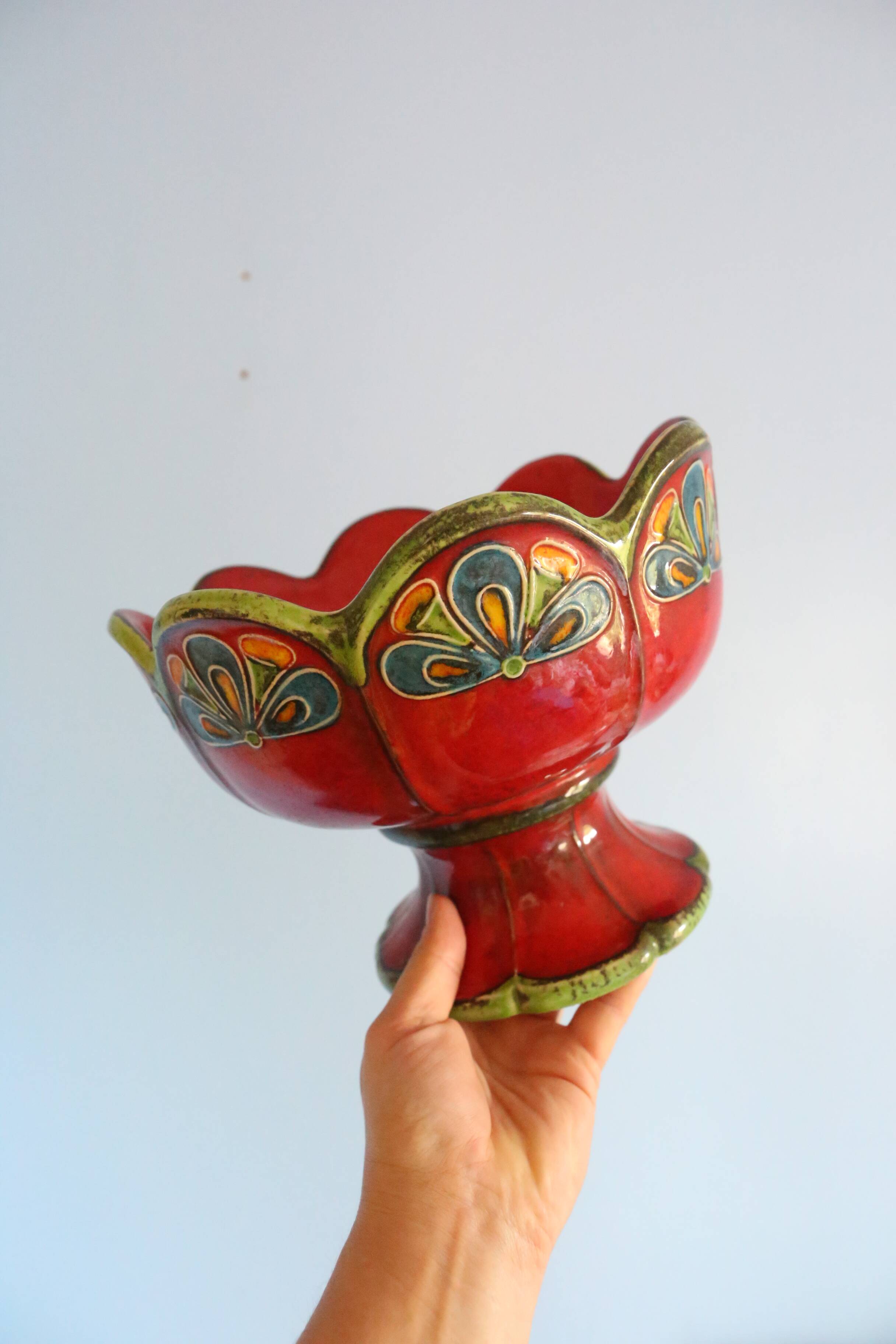 Coupe sur pied, pan keramik, allemand