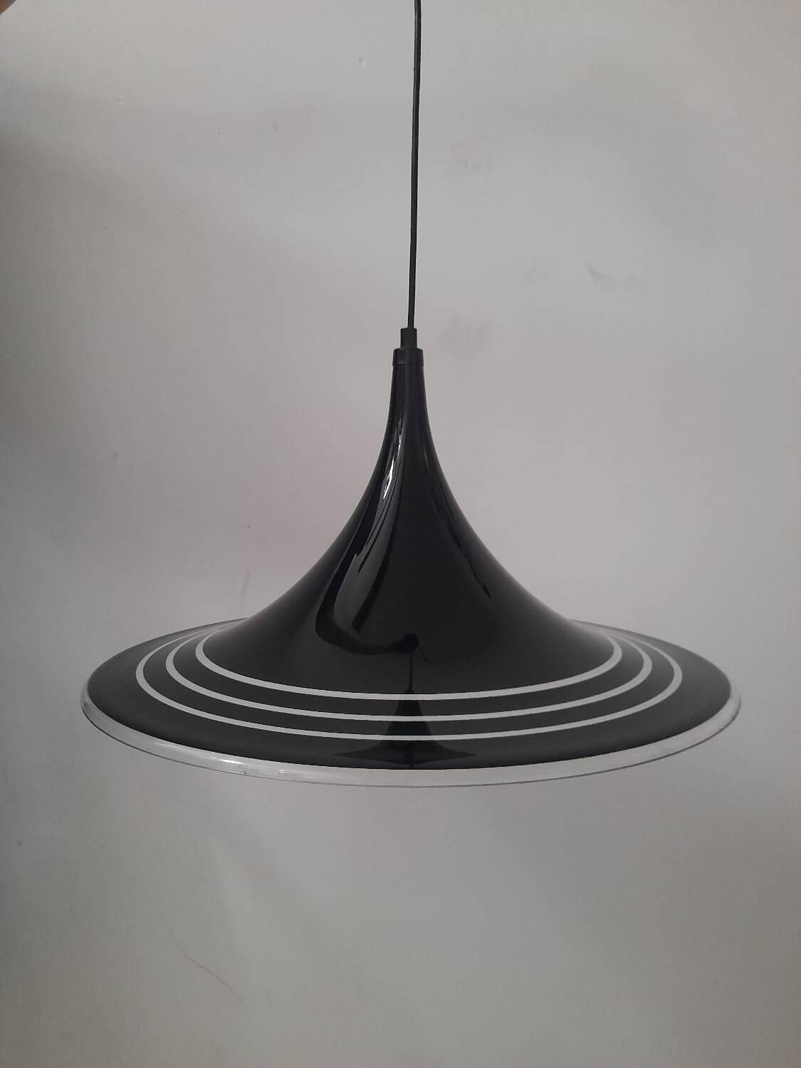 Large Meblo trumpet pendant light from the 70s