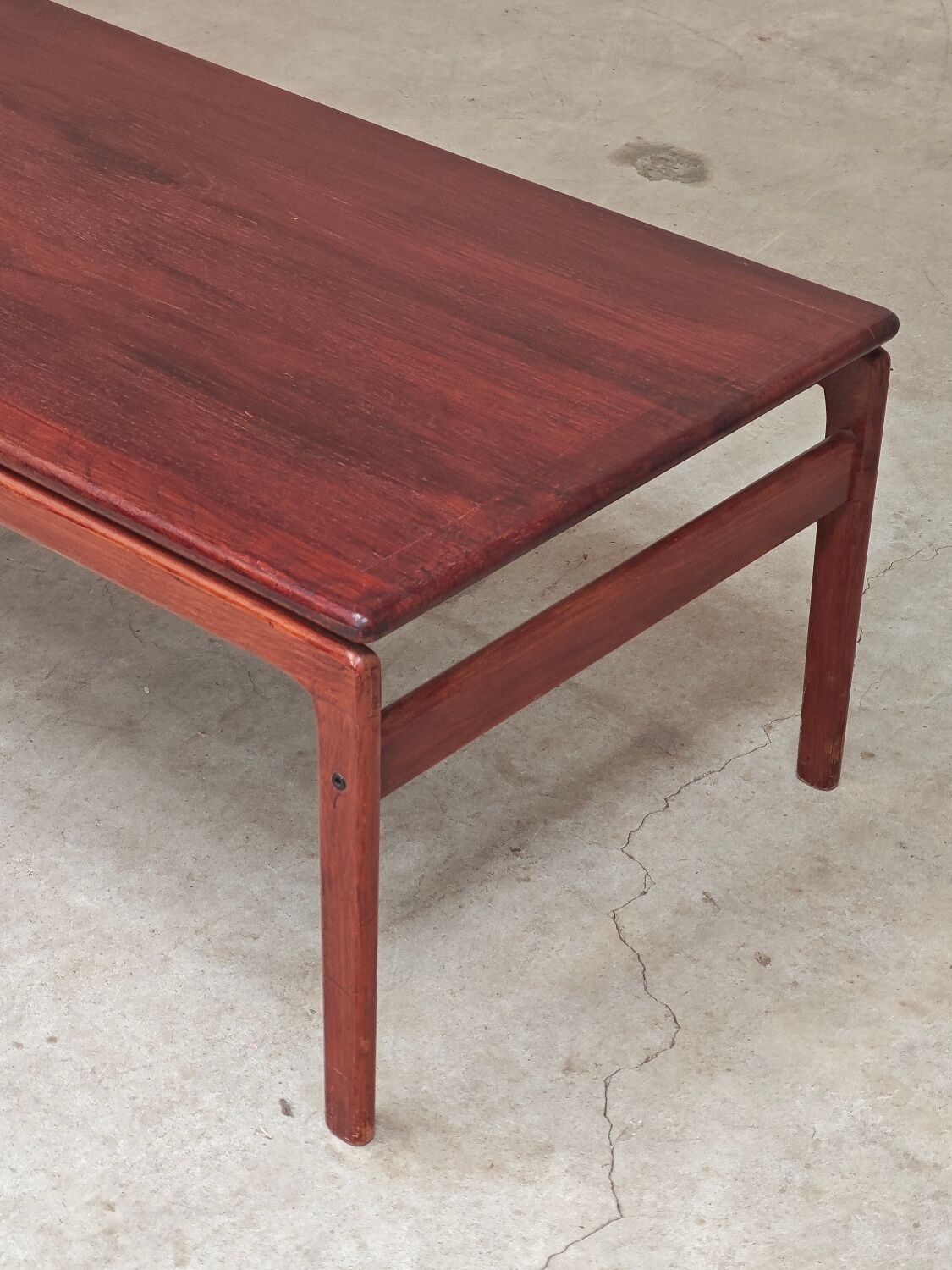 Large Scandinavian teak coffee table Trioh 1960