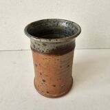 Corsican stoneware ceramic pot signed Oletta
