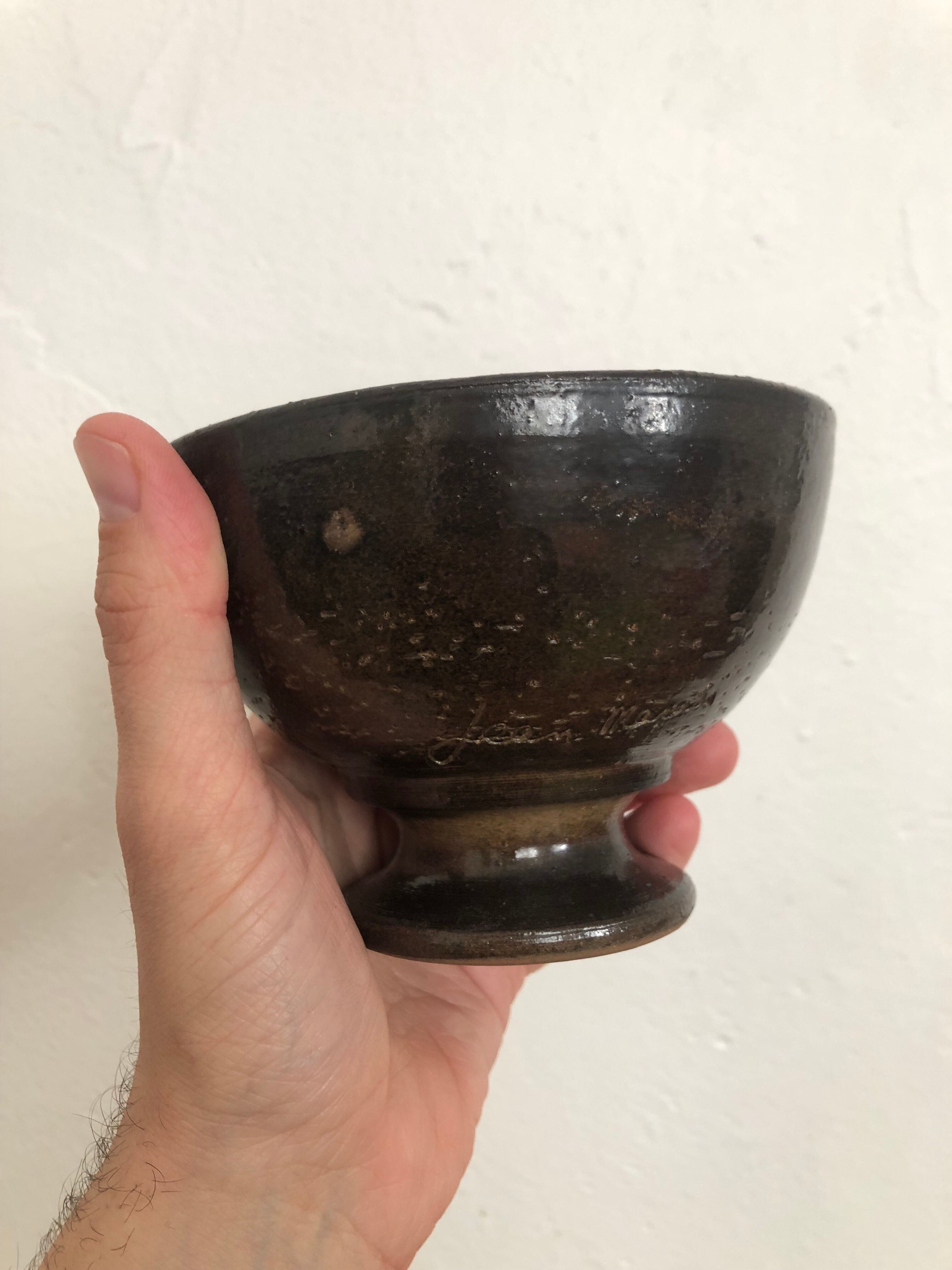 Ceramic chalice signed Jean Marais