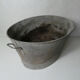 Ancienne bassine baignoire galvanisée zinc ovale