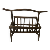 1970s rattan magazine rack