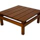 Vintage Pinewood Slatted Coffee Table Design 1970s