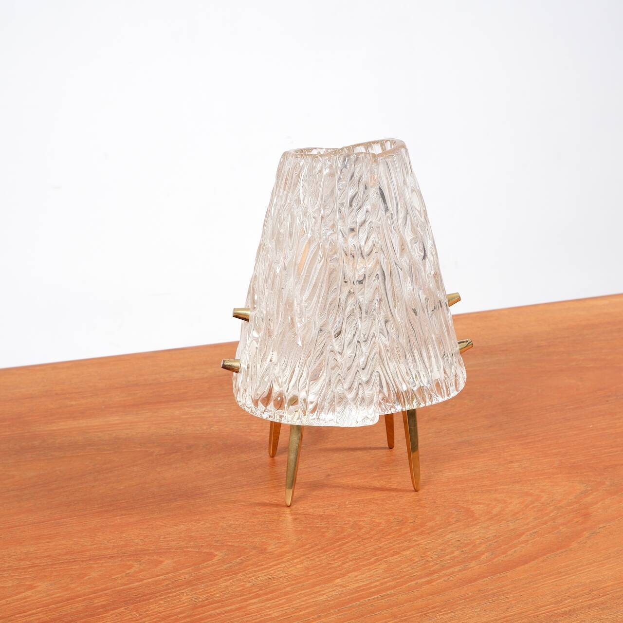Pair of glass desk lamps by J.T. Kalmar