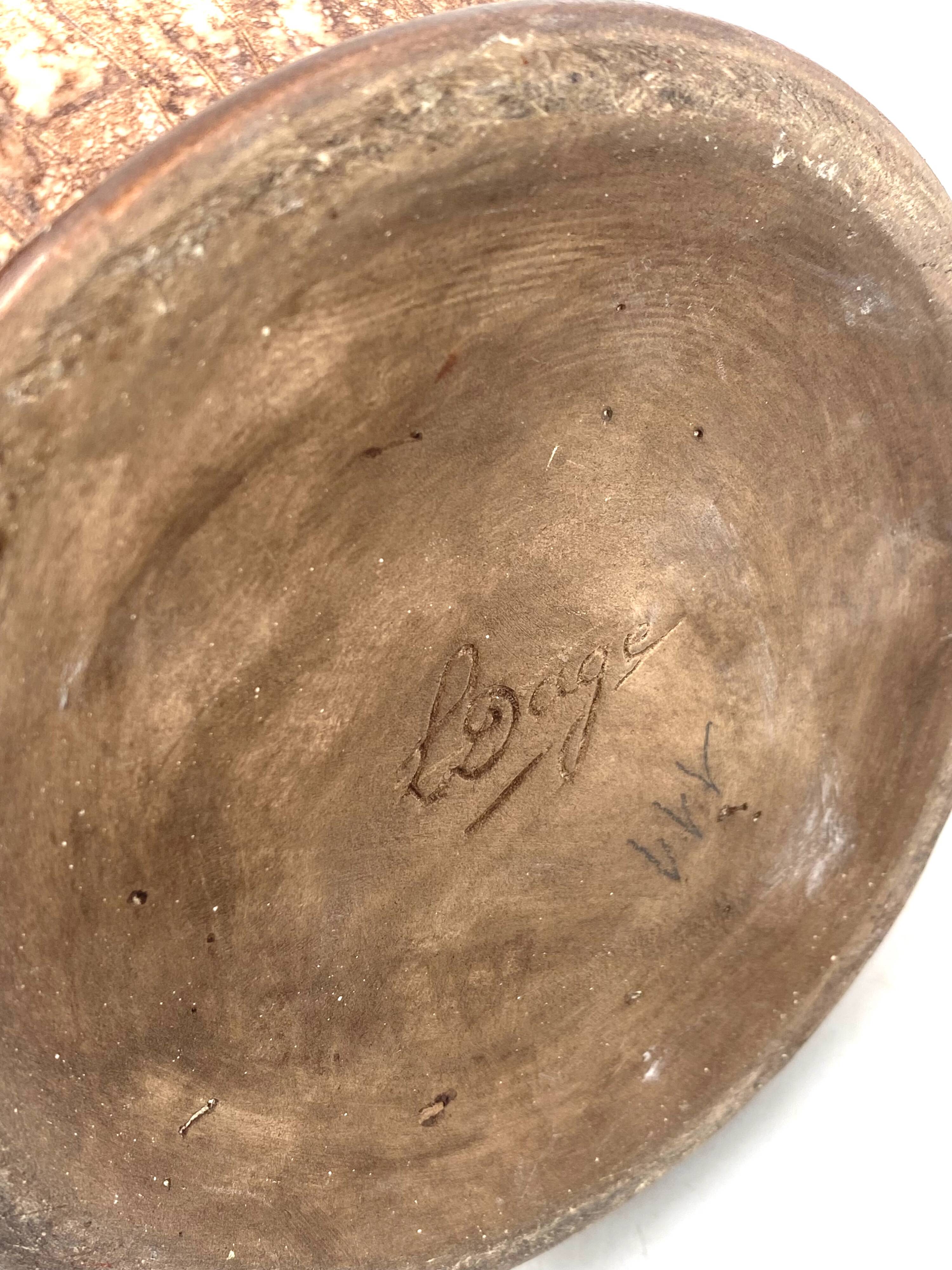 Louis Auguste Dage, Art Deco unique ceramic vase, France 1930