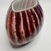 Vintage zebra vase, Soisy art glassware on school