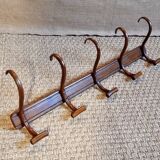 Baumann 5-hook bistro wall coat rack from the 30s