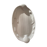Plat à décor de coquillages et  crustacés