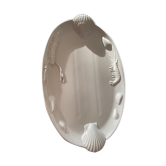 Large dish decorated with shellfish