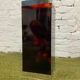 Vintage umbrella door in plexiglass and chrome