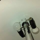 Pair of chrome mushroom lamps