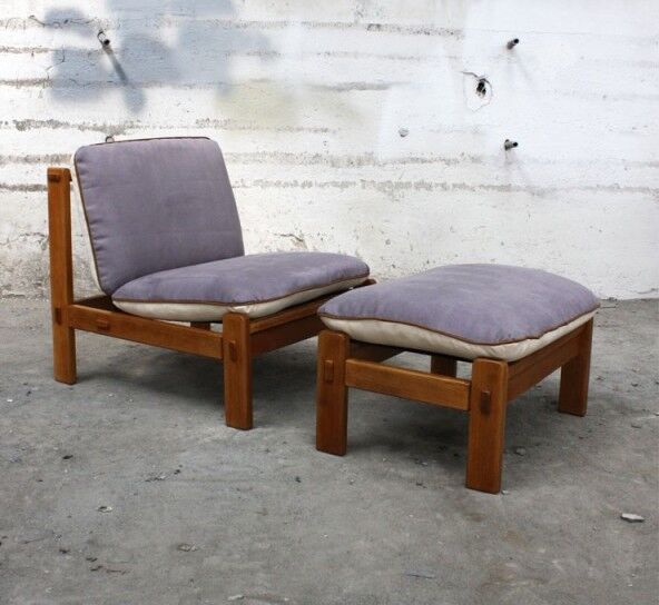 Fauteuil vintage en chêne
