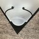 Post Modern wall light frosted glass and black metal