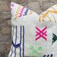 Coussin en laine berbère fait main : Coussin Kilim marocain (45x45cm)
