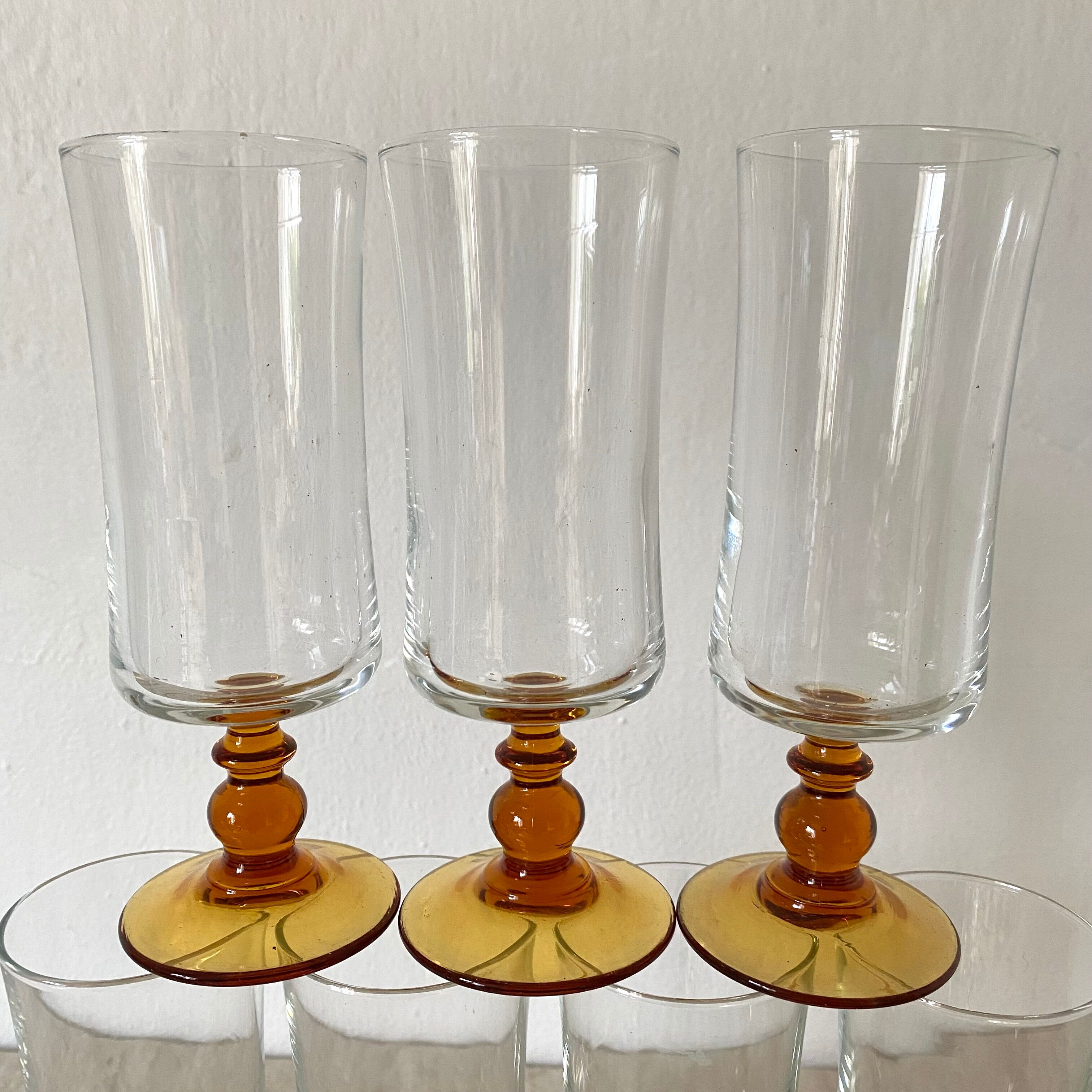 Vintage champagne flutes