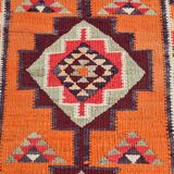 3x10 Kilim Soft Orange Decorative Hall Kilim Rug, 84x304Cm