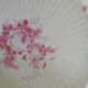 Pie dish decorated pink porcelain
