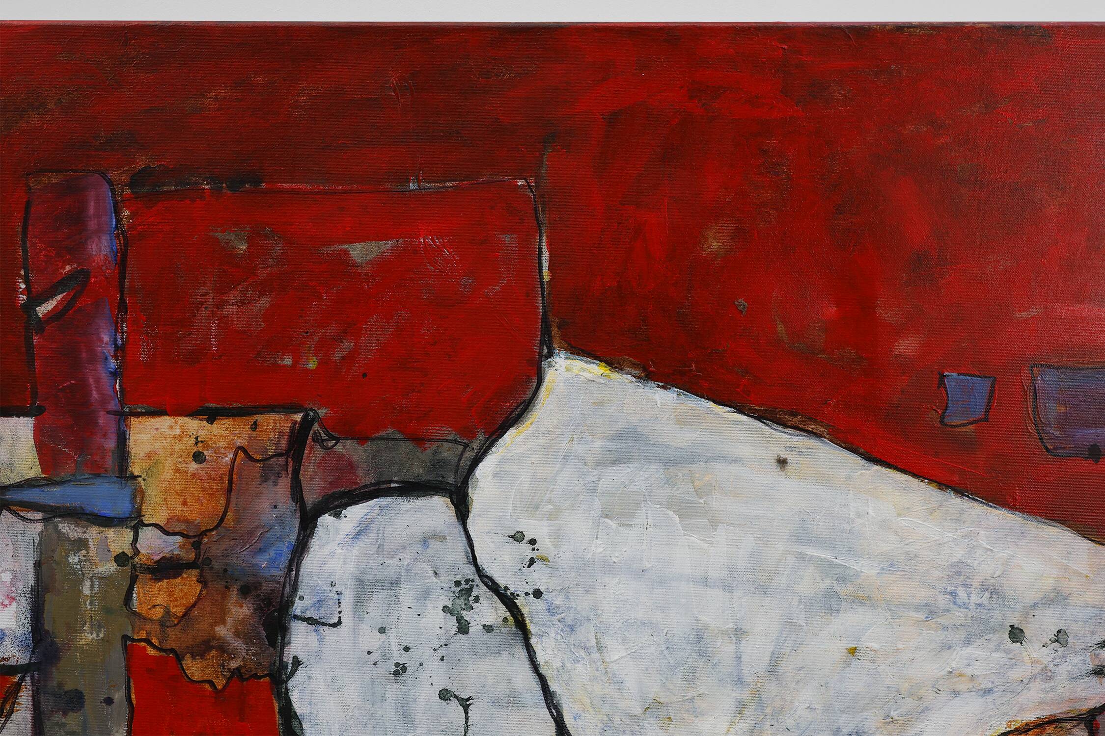Abstract Painting by J.M. Bouckaert, Belgium ca. 2000