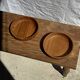 Bowl, cut or presentation plate in solid teak D25 H5.5