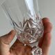 4 verres à vin en verre taillé vintage