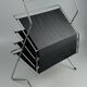 1960s 1970s Newspaper Holder in Metal & Plastic Space Age Design