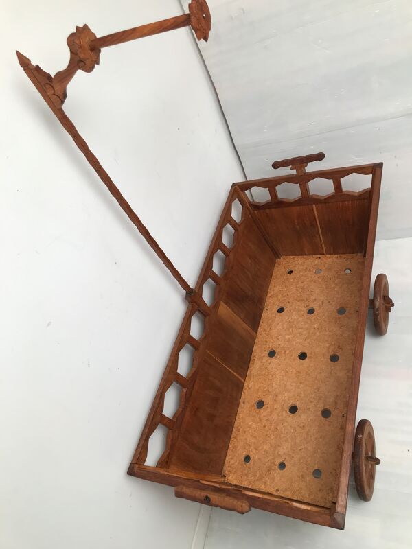 Lit berceau roulette en bois années 40-50
