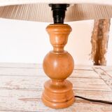 Lamp in wood and recycled cotton
