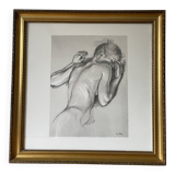 Old frame reproduction drawing Francine Van Hove